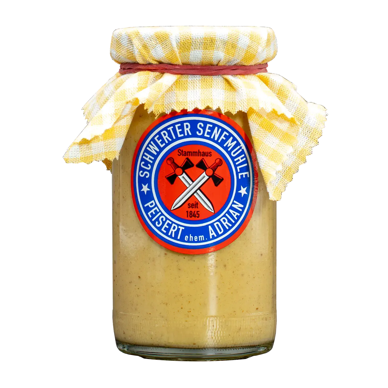 Honig Chili Senf Honig-Chili-Senf aus der Schwerter Senfmühle in einem Glas
