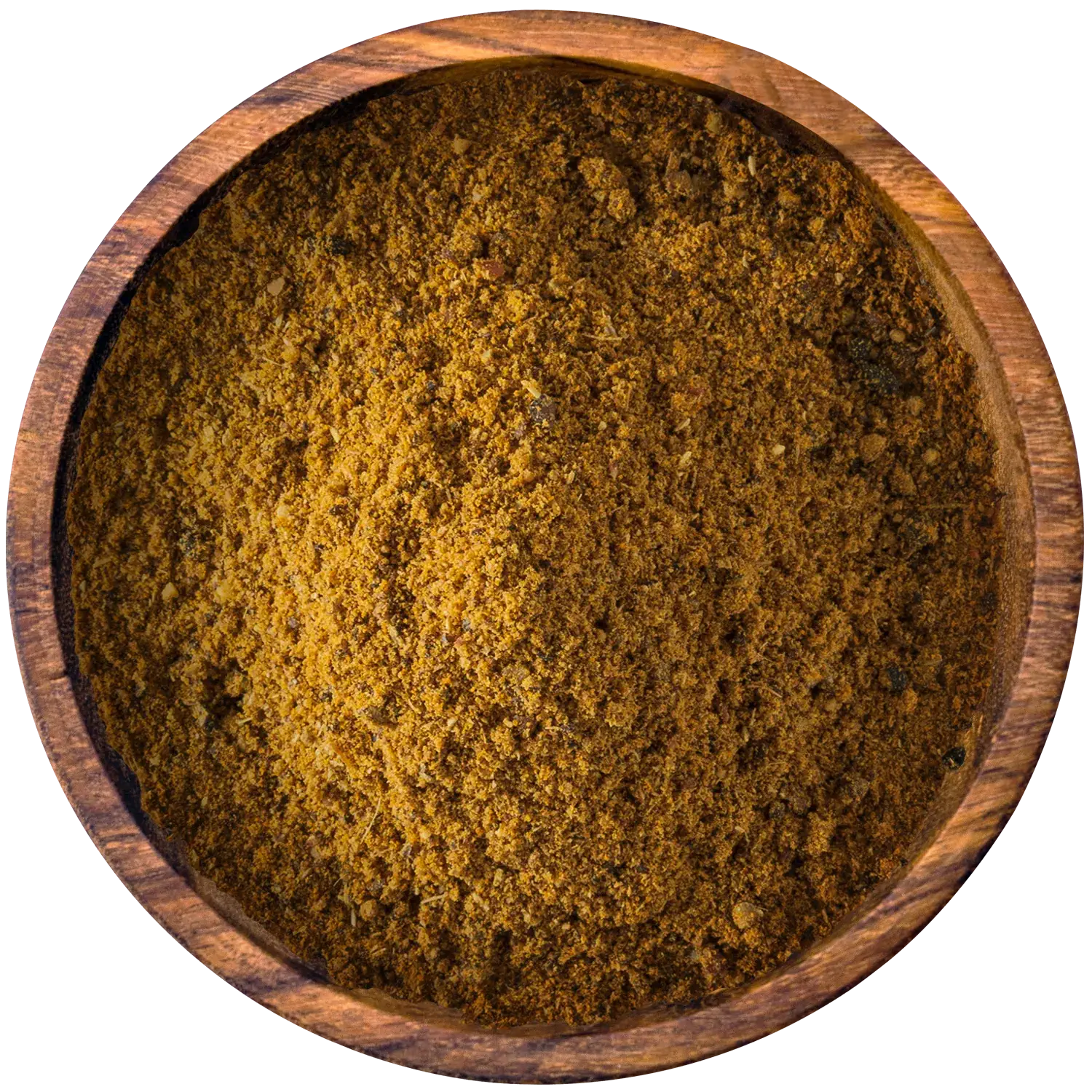 Ras el Hanout, afrikanische Gewürzmischung, gemahlen Vorderansicht eines Beutels mit Ras el Hanout