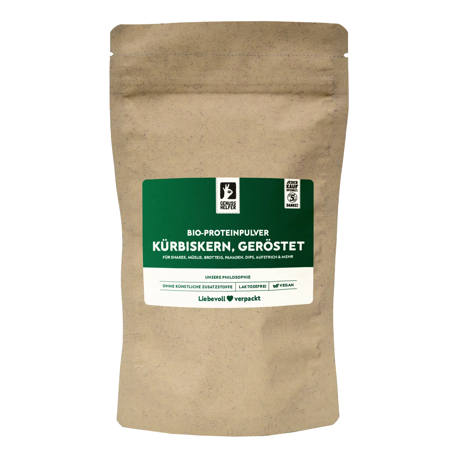 Bio Kürbiskern Proteinpulver, geröstet