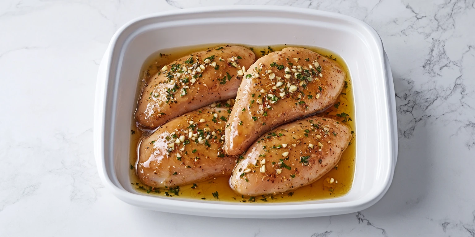 Hähnchenbrust mit Grillmarinade und Hähnchengewürz gewürzt