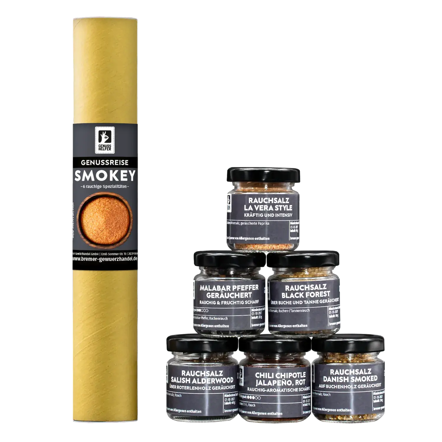 Genussreise Smokey, 6 Tlg. Zusammenstellung der Gläser aus der Genussreise „Smokey“