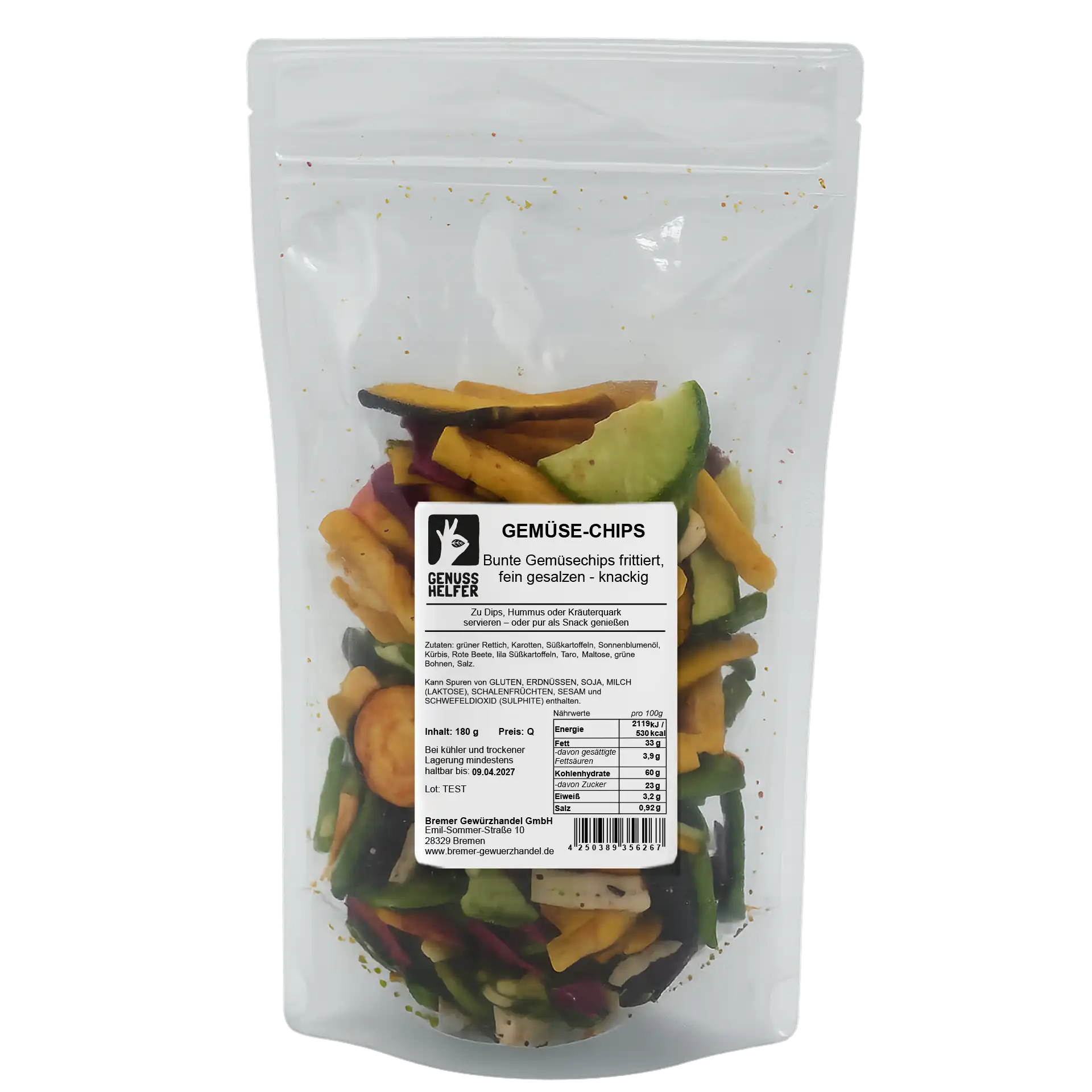 Gemüsechips-Mix, frittiert & gesalzen