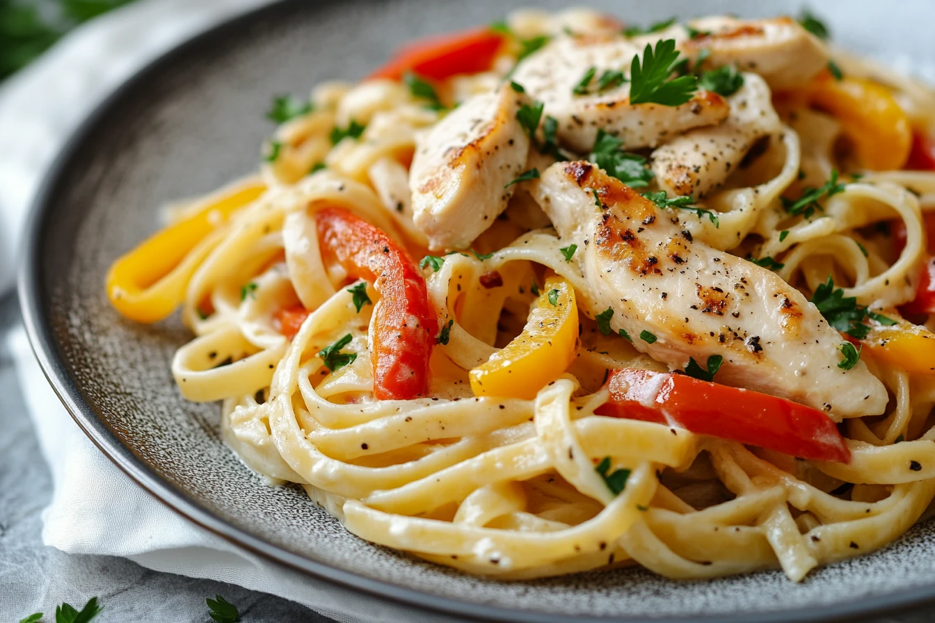 Hähnchen Paprika Pfanne Hähnchen Paprika Pfanne