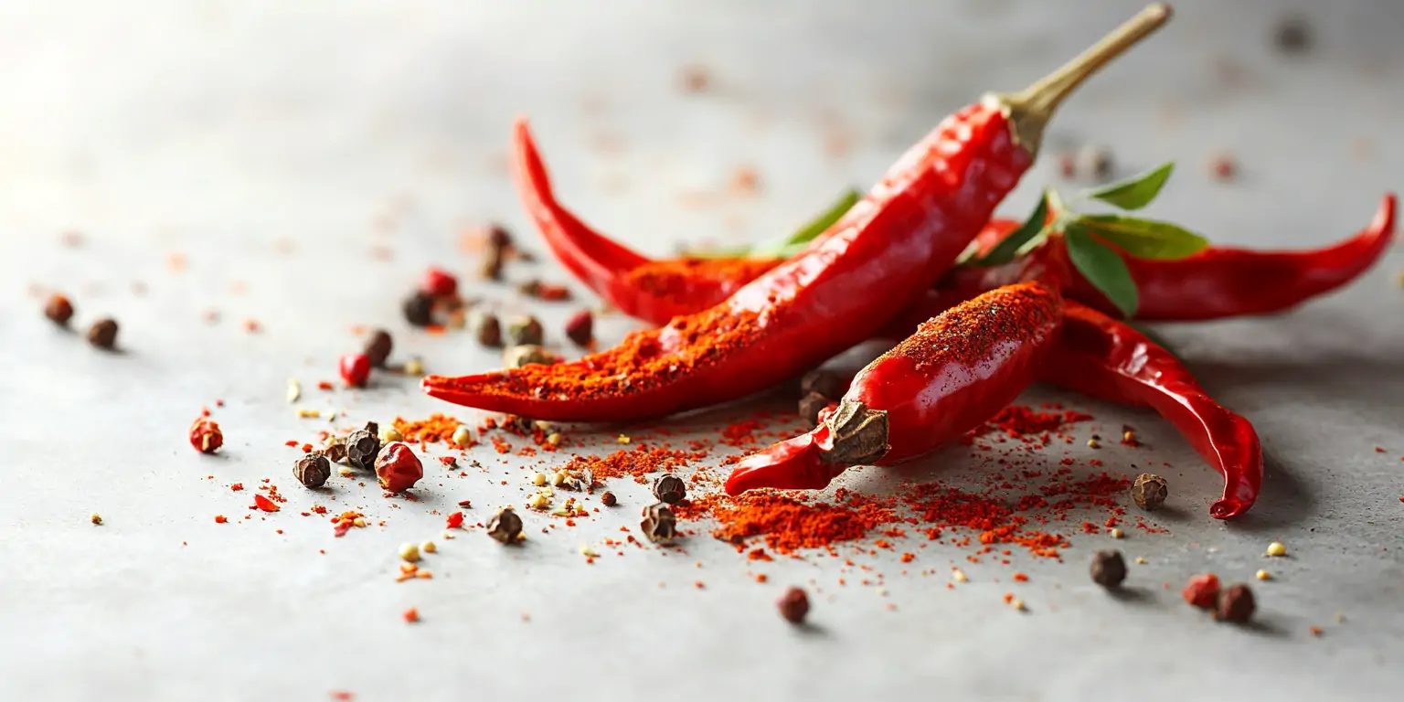 Curry in Nahaufnahme als scharfes Gewürz präsentiert