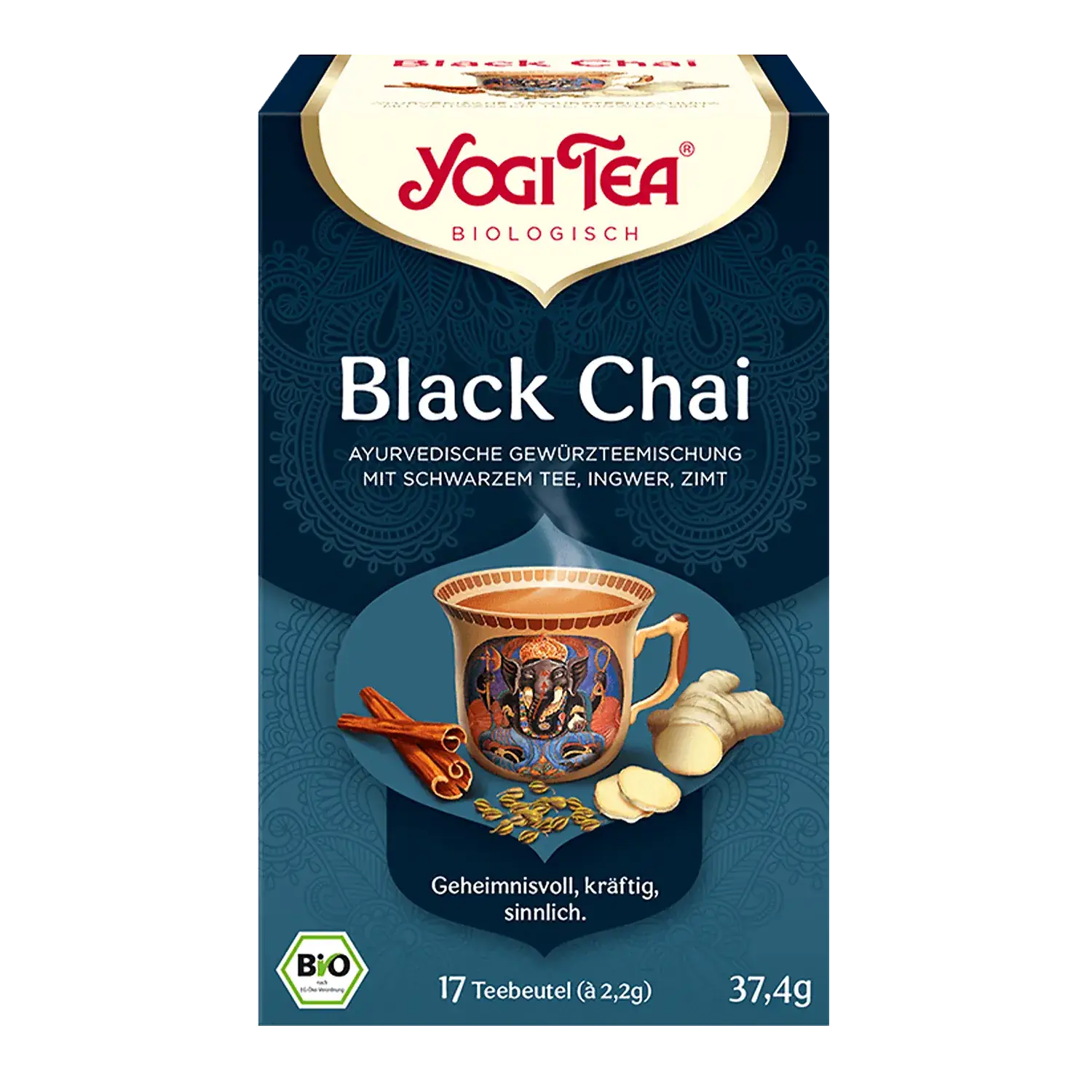YOGI TEA® Black Chai, BIO Yogi Tea „Black Chai“ – Pappschachtel mit Teebeuteln